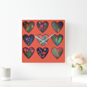 アフリカのルーツラブハート  スクエア壁時計 (ホーム)