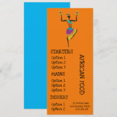 アフリカのレストラン Dinnerメニュー メニュー (正面/裏面)