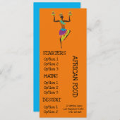 アフリカのレストラン Dinner Menu メニュー (正面/裏面)