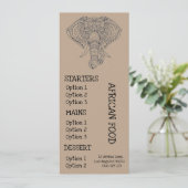 アフリカのレストラン Dinner Menu メニュー (スタンド正面)