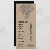 アフリカのレストラン Dinner Menu メニュー (正面/裏面)