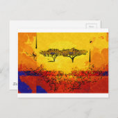 アフリカのレトロなヴィンテージスタイルの贈り物 ポストカード (正面/裏面)