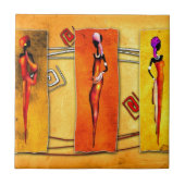 アフリカのレトロのヴィンテージのスタイルのギフト01 タイル (正面)