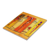 アフリカのレトロのヴィンテージのスタイルのギフト01 タイル (側面)