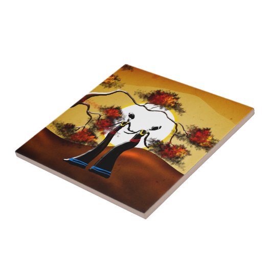 アフリカのレトロのヴィンテージのスタイルのギフト08 タイル (側面)