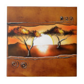 アフリカのレトロのヴィンテージのスタイルのギフト12 タイル (正面)