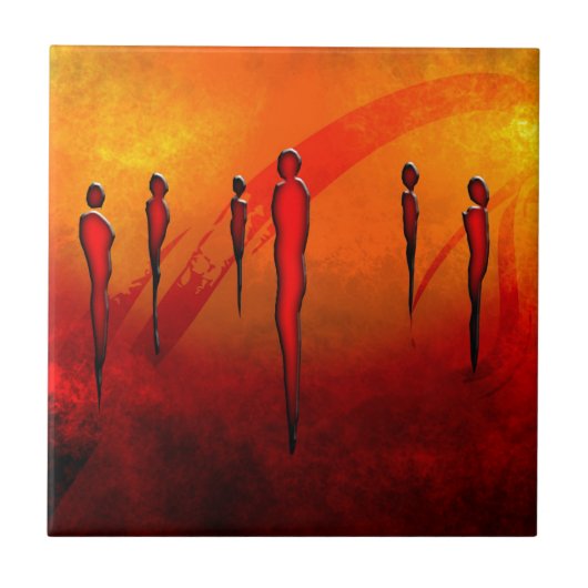 アフリカのレトロのヴィンテージのスタイルのギフト22 タイル (正面)