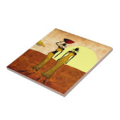 アフリカのレトロのヴィンテージのスタイルのギフト24 タイル (側面)