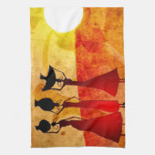 アフリカのレトロのヴィンテージのスタイルのギフト27 キッチンタオル (縦)