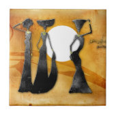 アフリカのレトロのヴィンテージのスタイルのギフト28 タイル (正面)