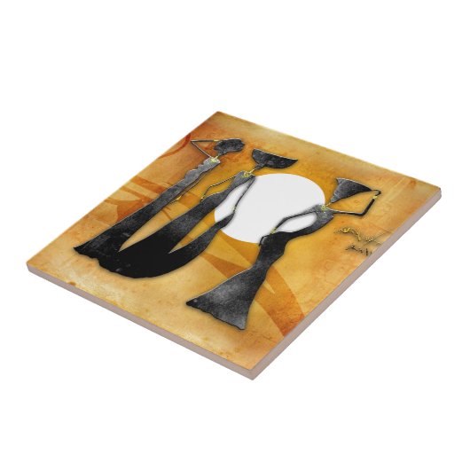 アフリカのレトロのヴィンテージのスタイルのギフト28 タイル (側面)