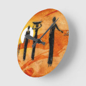 アフリカのレトロのヴィンテージのスタイルのギフト35 ラウンド壁時計 (傾斜)