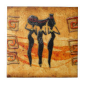 アフリカのレトロのヴィンテージのスタイルのギフト36 タイル (正面)