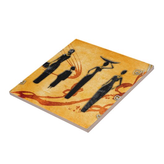 アフリカのレトロのヴィンテージのスタイルのギフト38 タイル (側面)