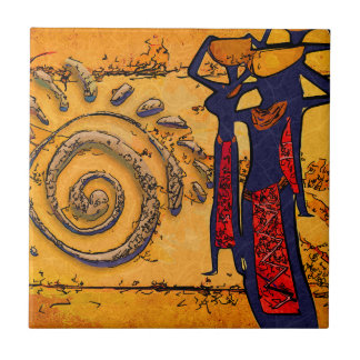 アフリカのレトロのヴィンテージのスタイルのギフト タイル