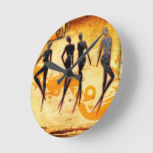 アフリカのレトロヴィンテージスタイルギフト33 ラウンド壁時計 (傾斜)