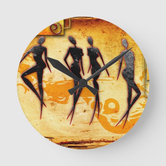 アフリカのレトロヴィンテージスタイルギフト33 ラウンド壁時計 (正面)