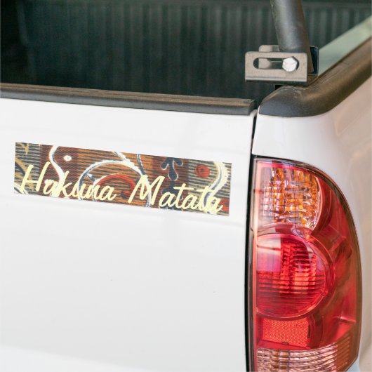 アフリカのヴィンテージ伝統的オーナメントのモチーフの色。 バンパーステッカー (トラック上)