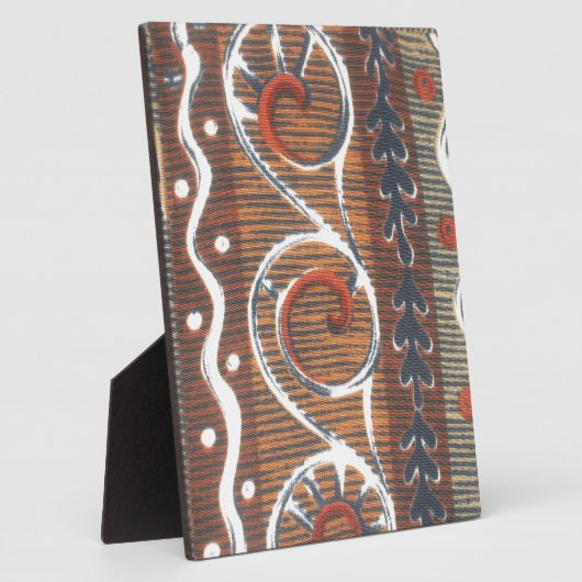 アフリカのヴィンテージ伝統的オーナメントのモチーフの色。 フォトプラーク (側面)