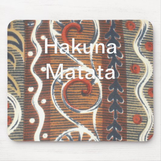アフリカのヴィンテージ伝統的オーナメントのモチーフの色。 マウスパッド (正面)