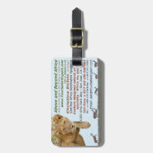 アフリカの上と外（クリスティン） ラゲッジタグ (正面縦)