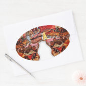 アフリカの二重性 楕円形シール (封筒)