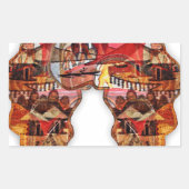 アフリカの二重性 長方形シール (正面)