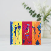 アフリカの人々は人生の段階で芸術を学ぶ ポストカード (スタンド正面)