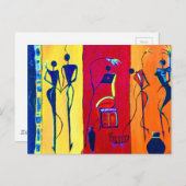 アフリカの人々は人生の段階で芸術を学ぶ ポストカード (正面/裏面)