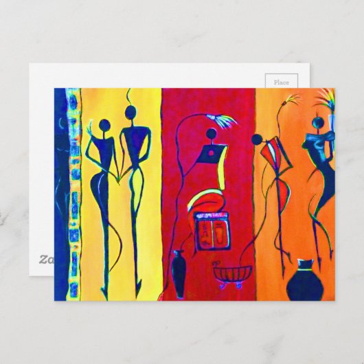 アフリカの人々は人生の段階で芸術を学ぶ ポストカード (正面/裏面)