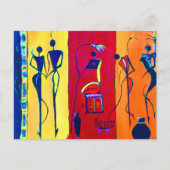 アフリカの人々は人生の段階で芸術を学ぶ ポストカード (正面)