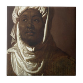 アフリカの人の頭部 タイル