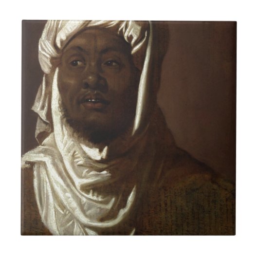 アフリカの人の頭部 タイル (正面)