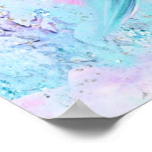 アフリカの人魚の尾の赤ちゃんシャワー看板 ポスター (角)