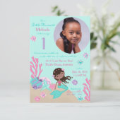アフリカの人魚の最初誕生日の招待状 招待状 (スタンド正面)