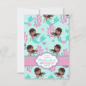 アフリカの人魚の最初誕生日の招待状 招待状 (裏面)