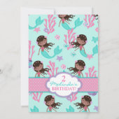 アフリカの人魚の第2誕生日 招待状 (裏面)