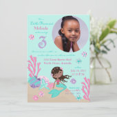 アフリカの人魚の3歳の誕生日 招待状 (スタンド正面)