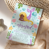 アフリカの人魚 海のベビーシャワー招待状 招待状