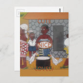 アフリカの伝統的なホームステッドライフスタイル ポストカード (正面/裏面)