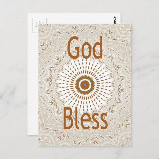 アフリカの伝統的なモチーフ デザイン アート プリント ポストカード (正面/裏面)