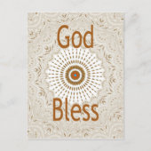 アフリカの伝統的なモチーフ デザイン アート プリント ポストカード (正面)