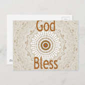 アフリカの伝統的なモチーフ デザイン アート プリント ポストカード (正面/裏面)