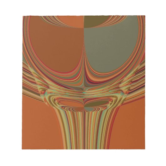 アフリカの伝統的な大地と現代アートプリント ノートパッド (正面)