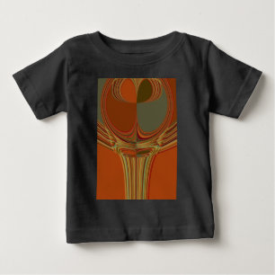 アフリカの伝統的な大地と現代アートプリント ベビーTシャツ