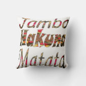 アフリカの伝統的な色の枕 クッション (裏面)