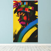 アフリカの侍の少女 キャンバスプリント (インサイチュ (ウッドフロア))