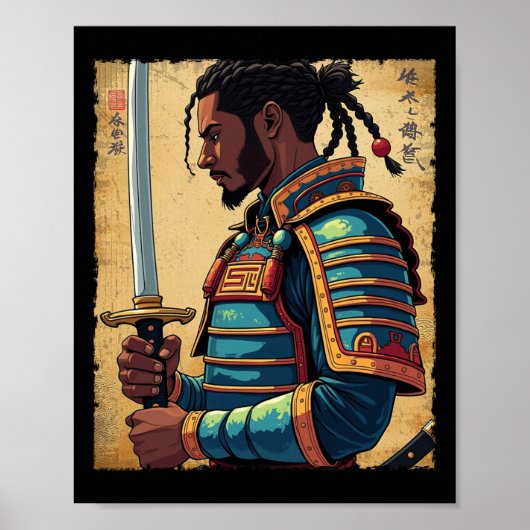 アフリカの侍ヴィンテージアフロ・アメリカ武士道戦争 ポスター (正面)