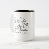 アフリカの冒険とサファリ ツートーンマグカップ (正面左)
