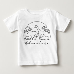 アフリカの冒険とサファリ ベビーTシャツ